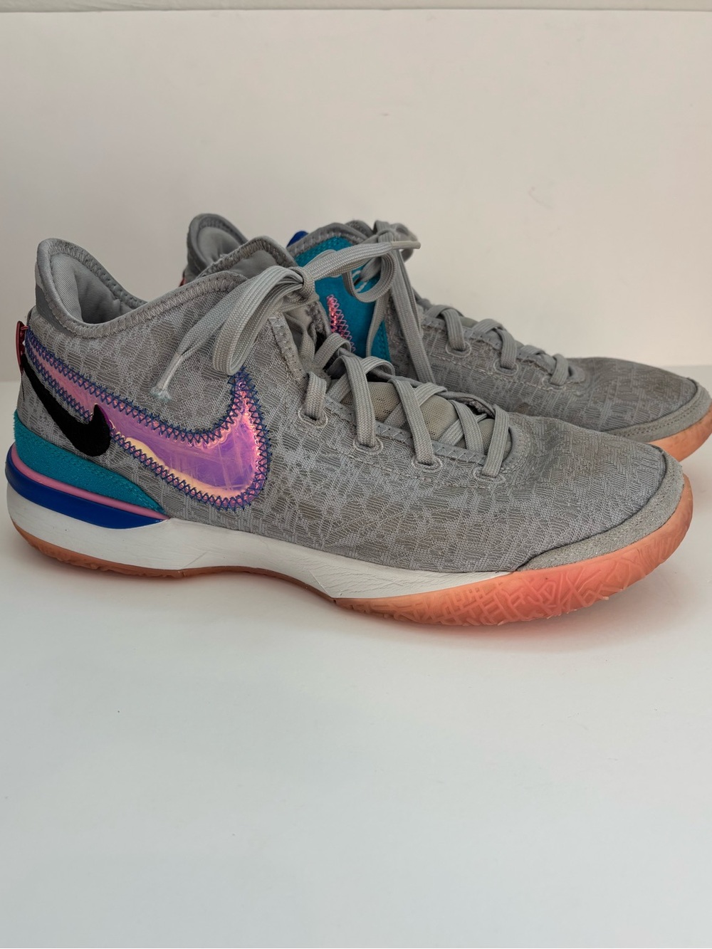 Nike Zoom Lebron NXXT Gen Men's Basketball Shoes Sneakers Grey/Pink  11.5